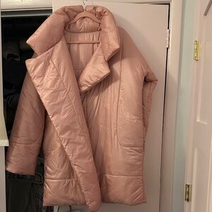 Norma Kamali Blush Pink Puffer Jacket